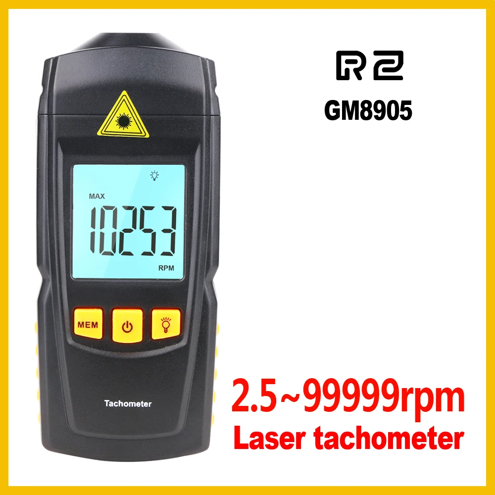 Tachometer Digital Laser Rpm - RZ Portable Digital Laser Tachometer Non-contact