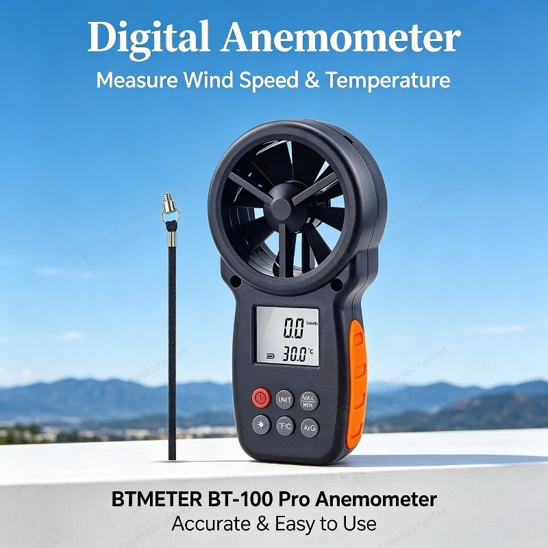 Anemometer Digital Wind Speed - BT-100 Digital Anemometer Handheld Wind Speed