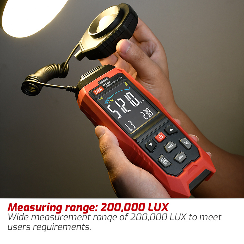 Lux Meter Digital Light - Lux/Fc Photometer Environmental Tester Camping Detachable