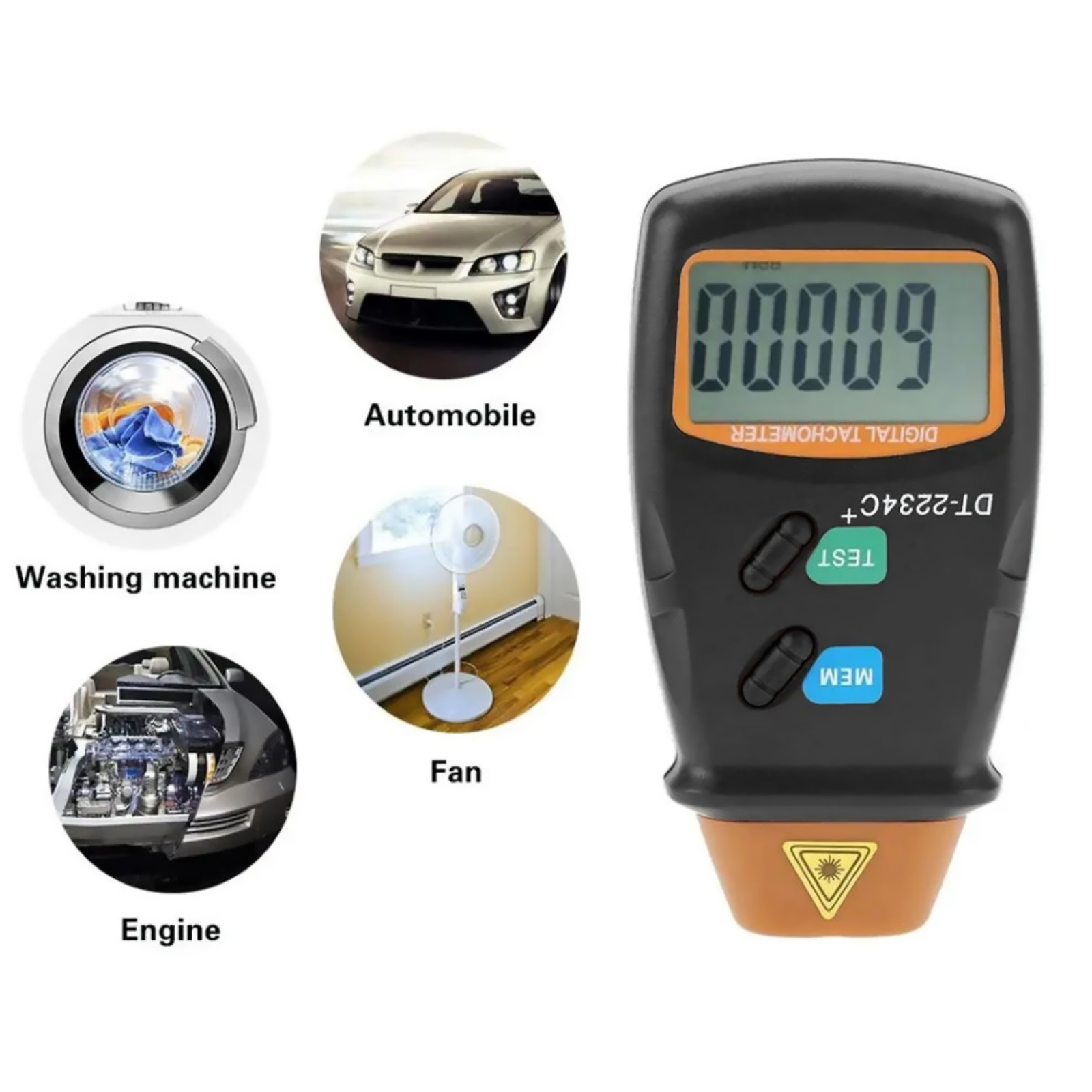 Digital Laser Tachometer 2.5-9 - đánh giá và giá Tachometer Digital Laser Rpm