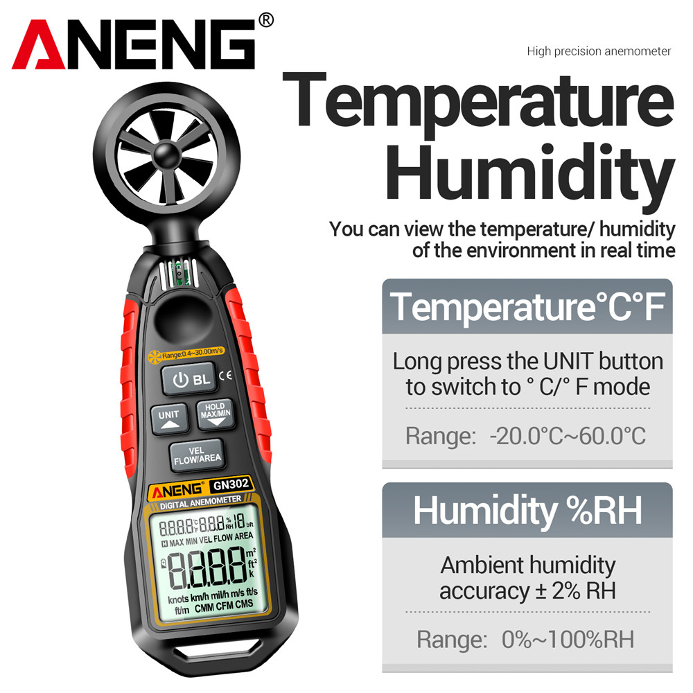 Digital Handheld Anemometer Te - đánh giá và giá Anemometer Digital Wind Speed