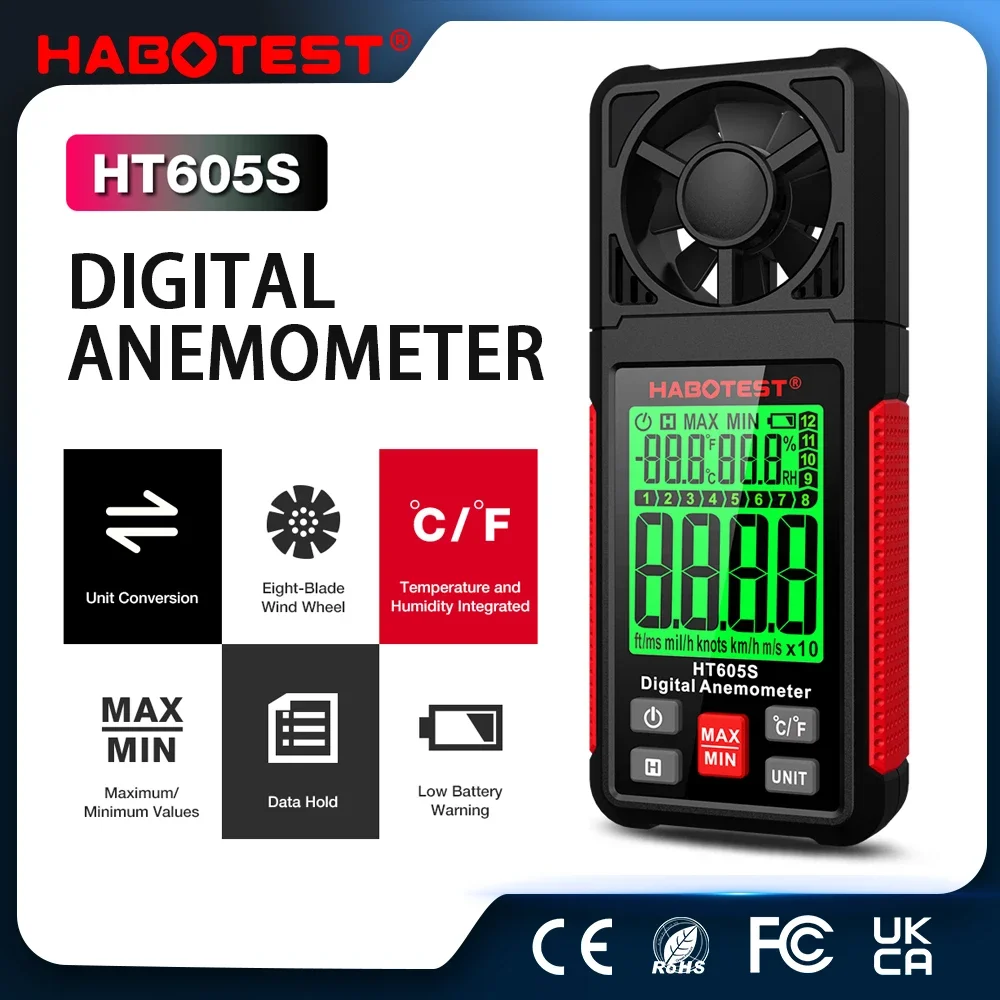 HABOTEST Digital Anemometer Po - đánh giá và giá Anemometer Digital Wind Speed