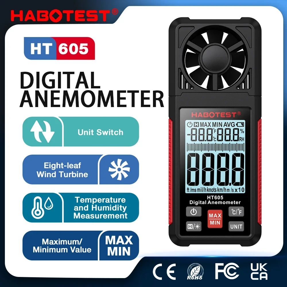 HABOTEST Digital Anemometer Po - đánh giá và giá Anemometer Digital Wind Speed