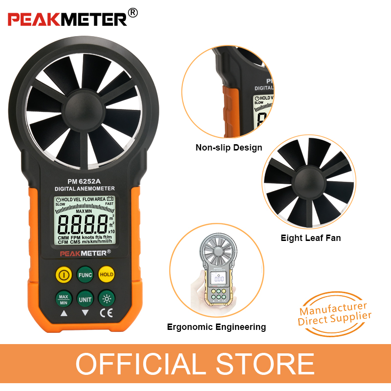 PEAKMETER PM6252A Handheld Ane - đánh giá và giá Anemometer Digital Wind Speed