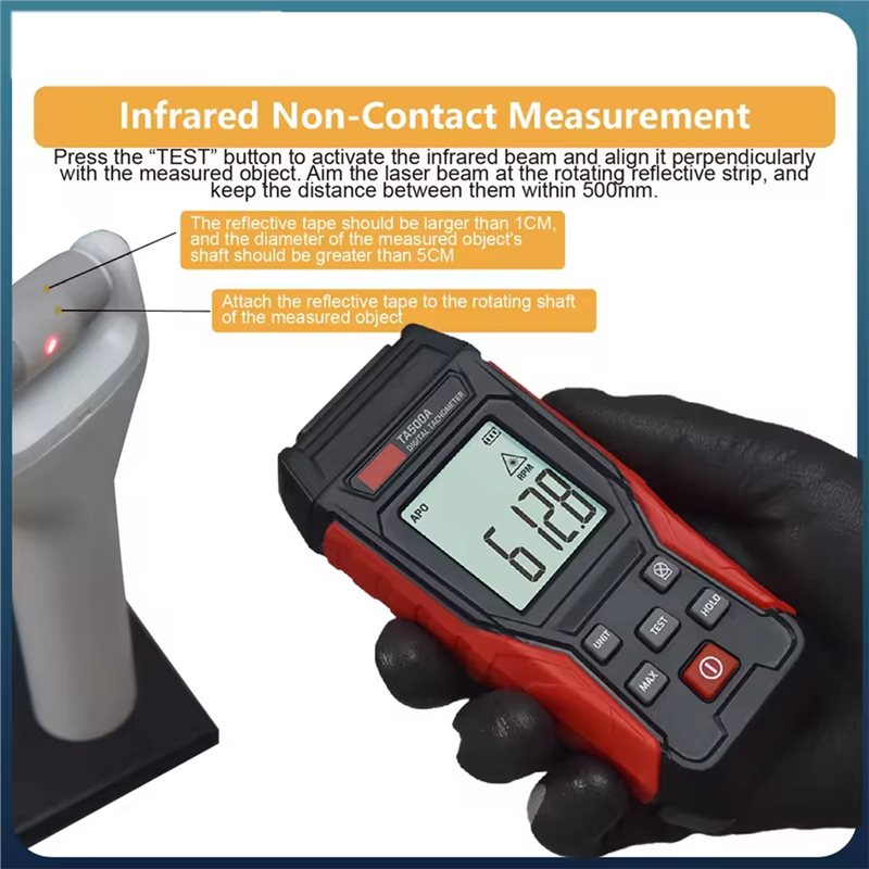 ABKP-Digital Laser Tachometer  - đánh giá và giá Tachometer Digital Laser Rpm