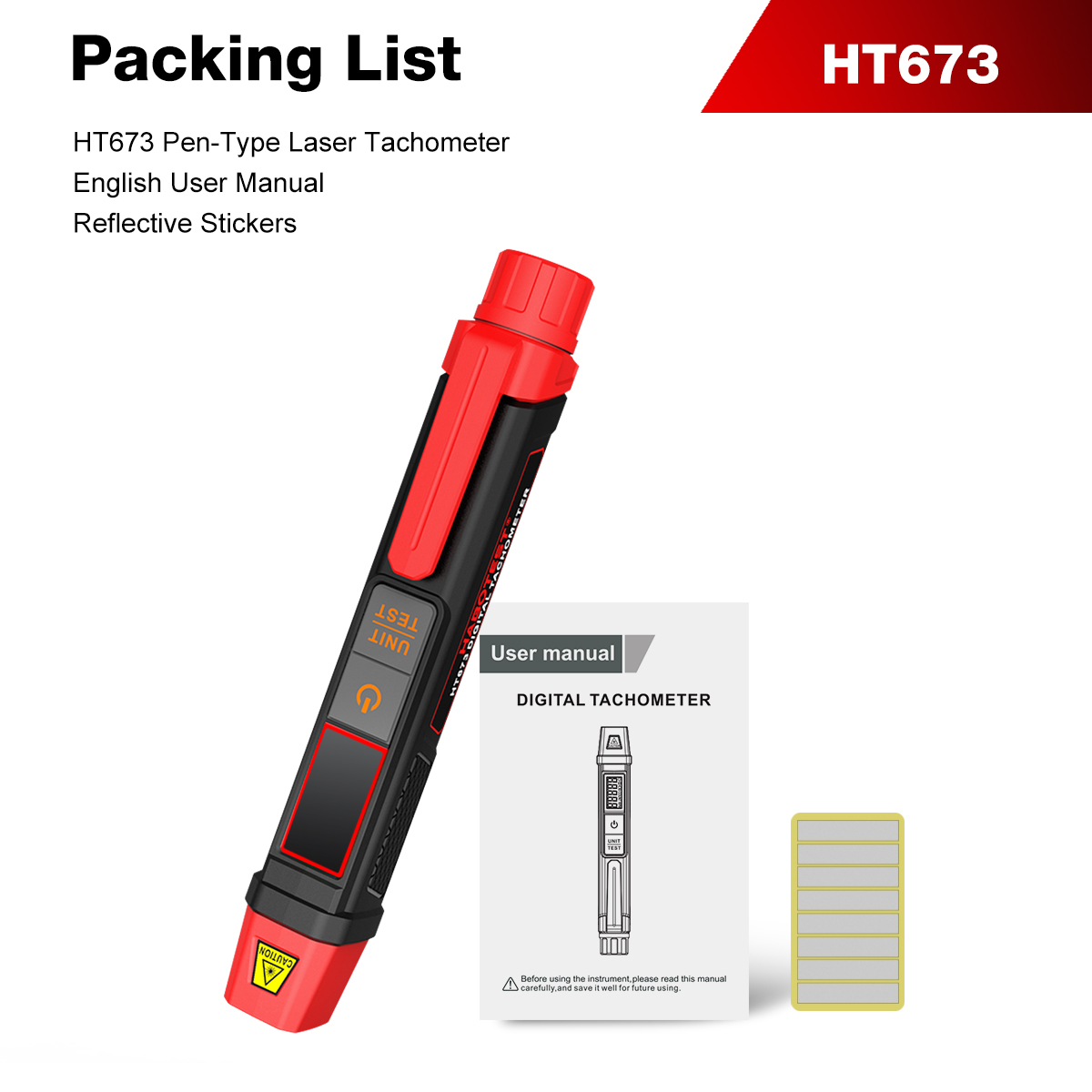 HT673 Pen-Type Laser Tachomete - đánh giá và giá Tachometer Digital Laser Rpm