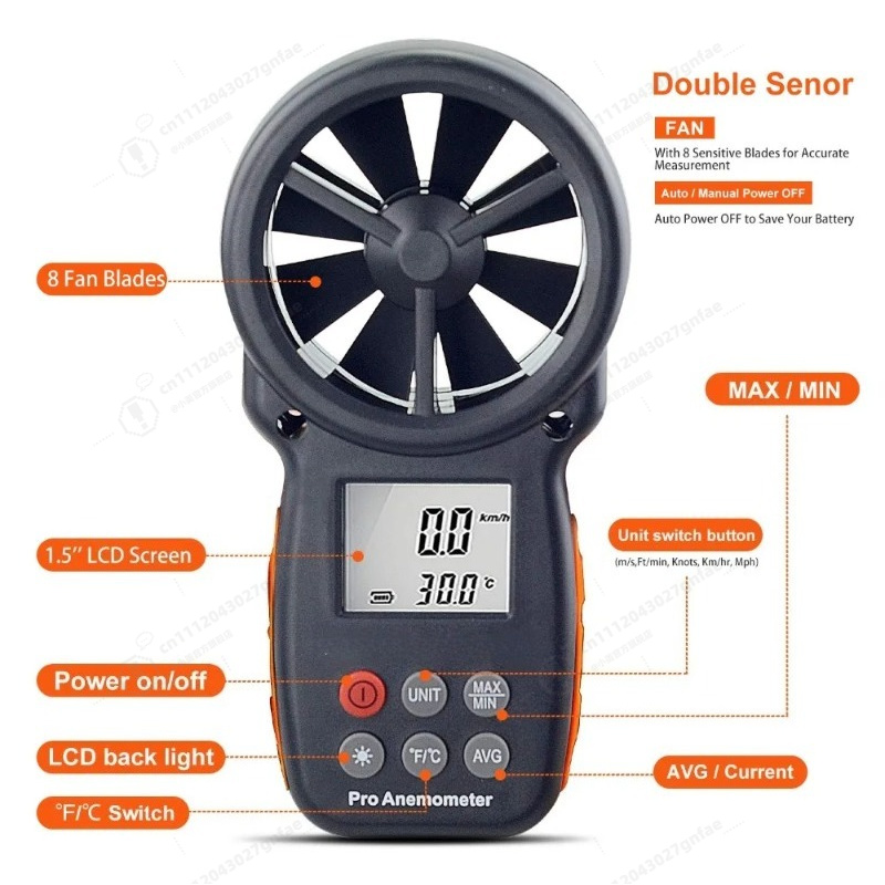 BT-100 Digital Anemometer Hand - đánh giá và giá Anemometer Digital Wind Speed
