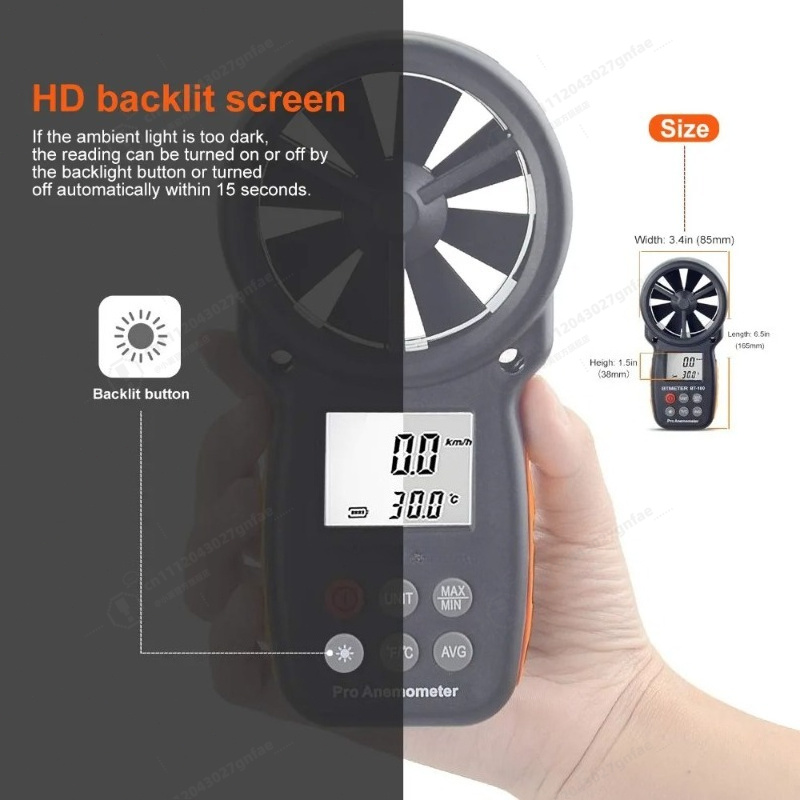 BT-100 Digital Anemometer Hand - đánh giá và giá Anemometer Digital Wind Speed