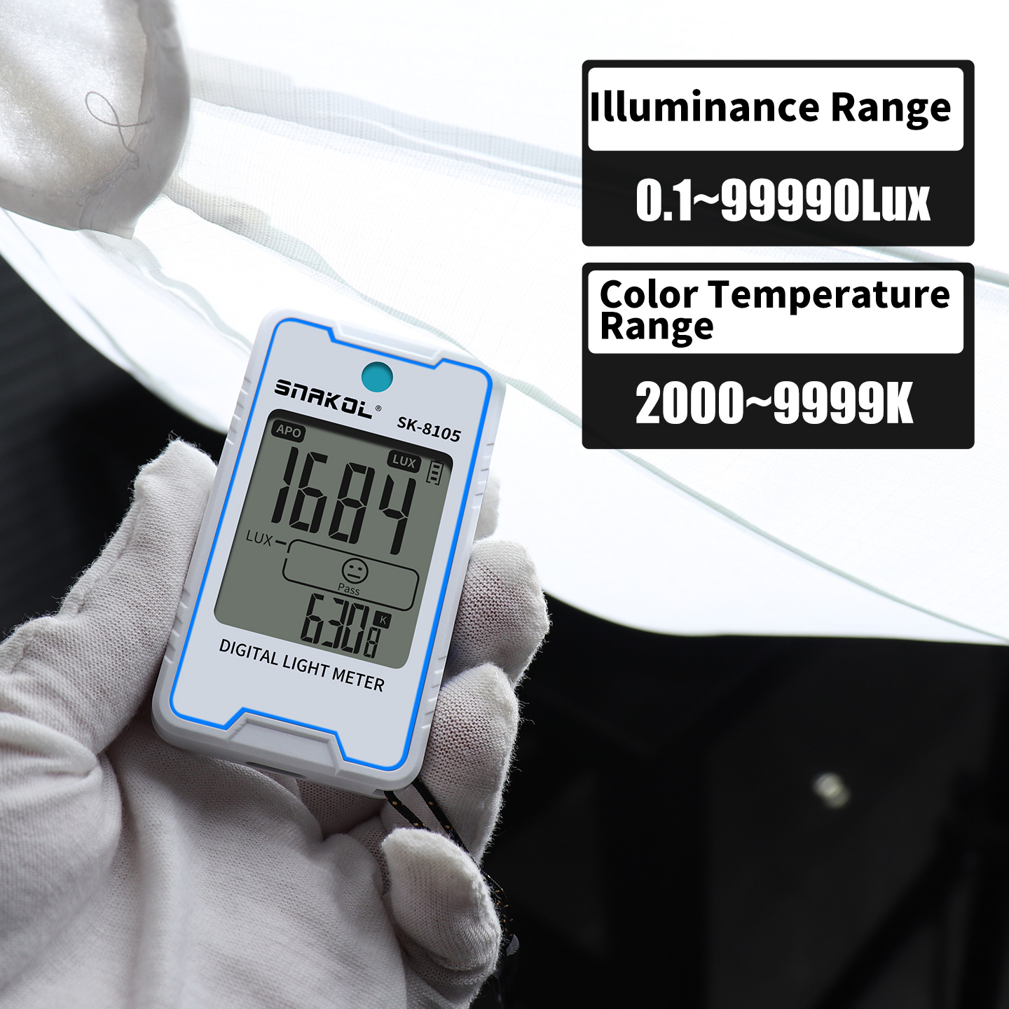 SNAKOL SK-8105 Light Meter Por - đánh giá và giá Lux Meter Digital Light