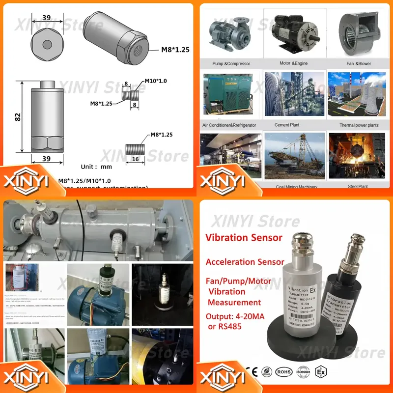 for Kehao Industrial Analog Ac - đánh giá và giá Vibration Sensor Accelerometer Industrial