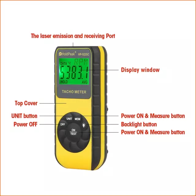 Đồng Hồ Đo Laser Đo Tốc Độ HP- - đánh giá và giá Tachometer Digital Laser Rpm