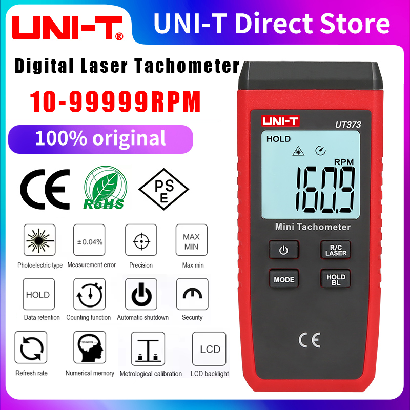 UNI-T UT373 Kỹ Thuật Số Không  - đánh giá và giá Tachometer Digital Laser Rpm