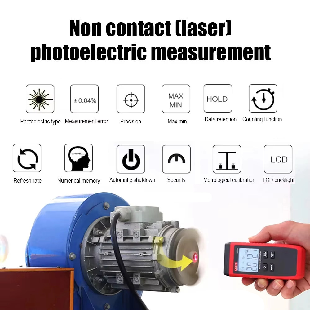 UNI-T UT373 Kỹ Thuật Số Không  - đánh giá và giá Tachometer Digital Laser Rpm