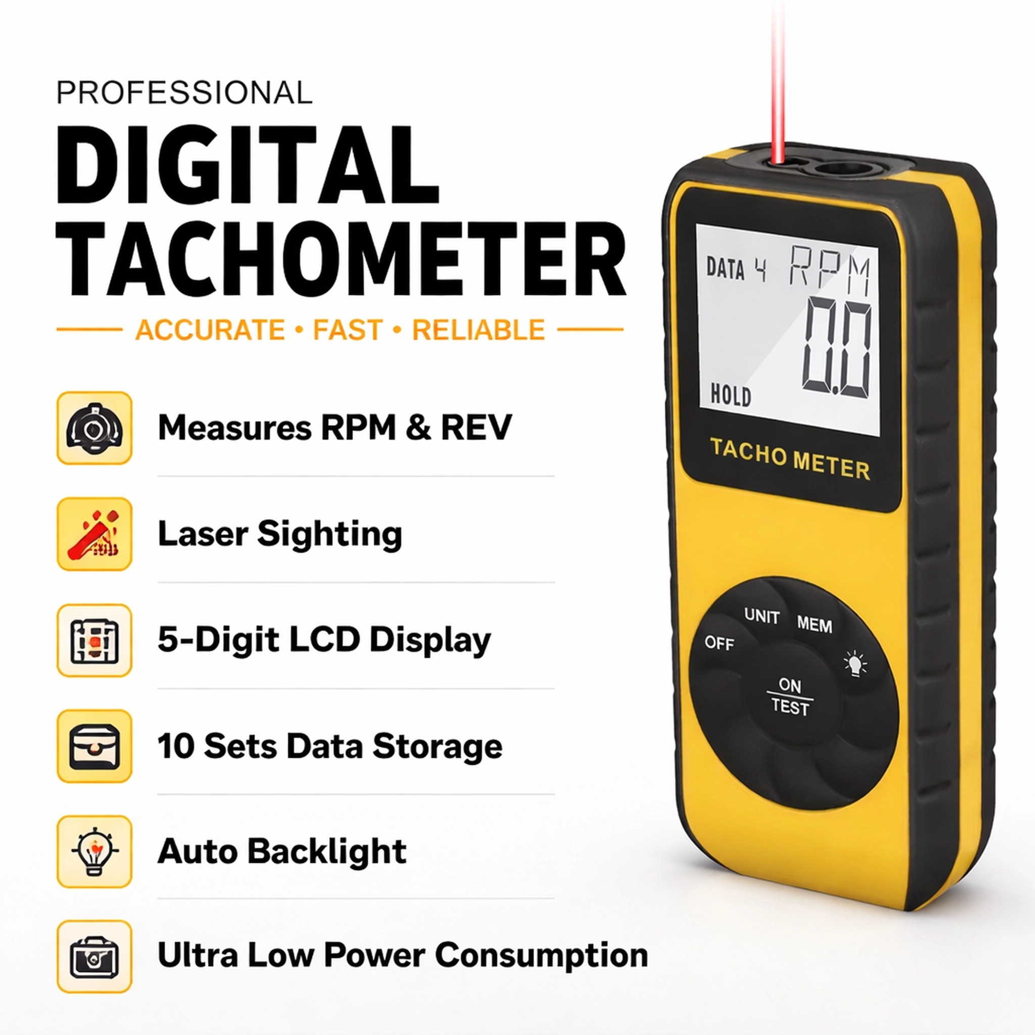 Non-Contact Laser Tachometer R - đánh giá và giá Tachometer Digital Laser Rpm